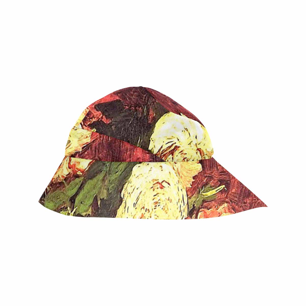 Vintage floral wide brim sunvisor Hat, outdoors hat, Design 27