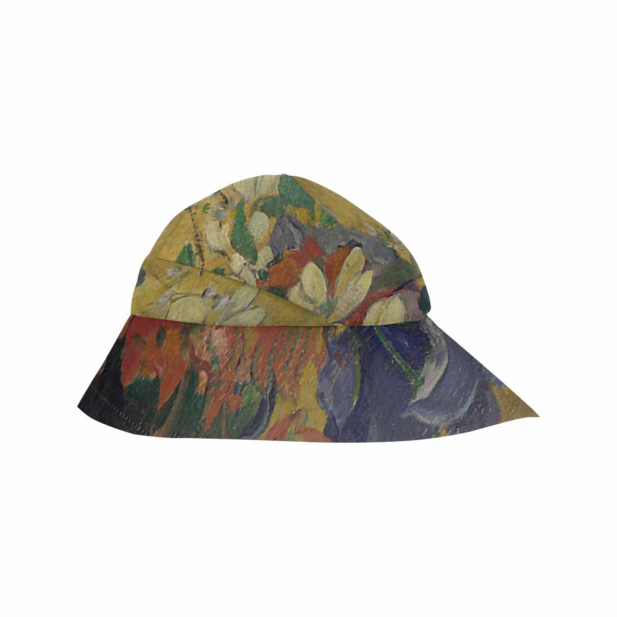 Vintage floral wide brim sunvisor Hat, outdoors hat, Design 10