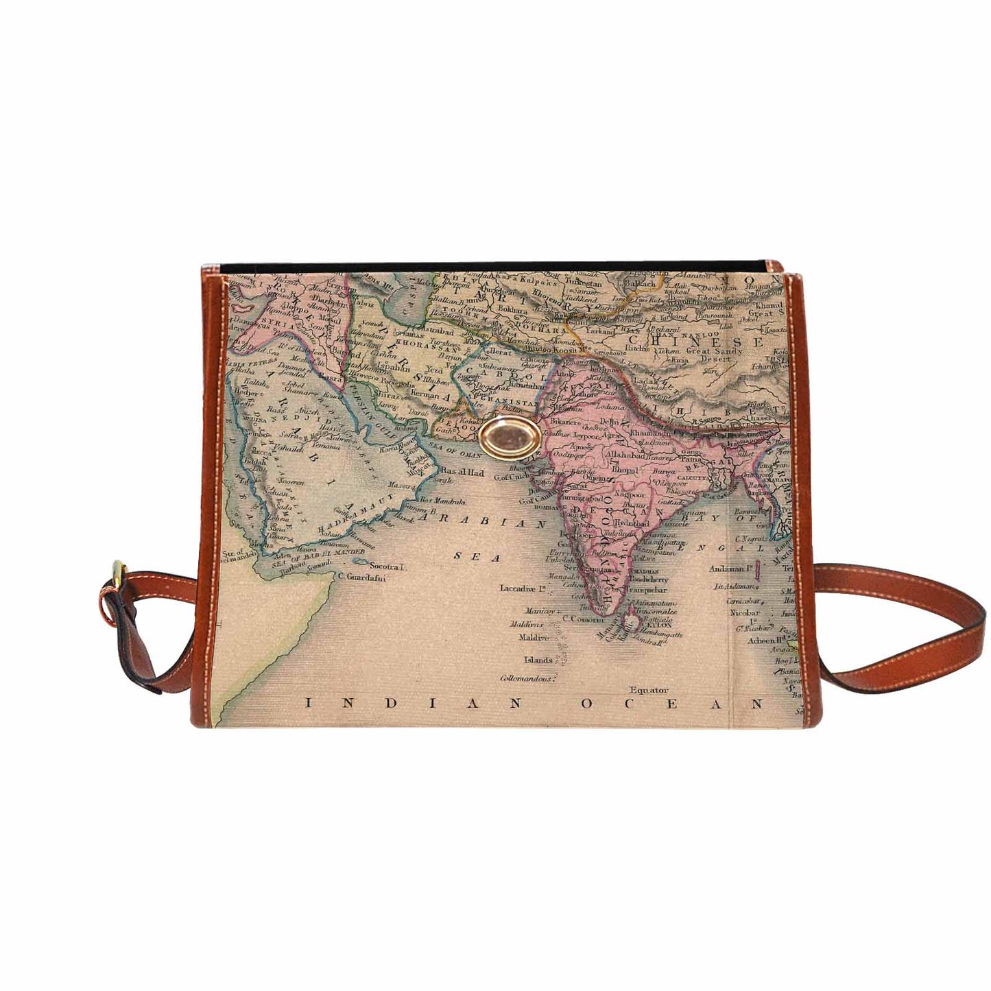 Antique Map Handbag, Model 1695341, Design 37