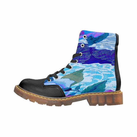 Victorian lace print, cute but tough, Winter walk about  boots, design 20