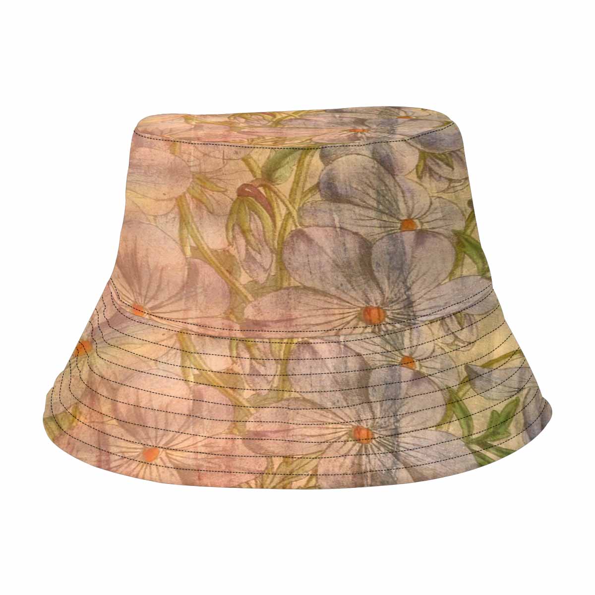 Vintage floral unisex bucket boonie Hat, outdoors hat, Design 13xx   Unisex Bucket Boonie Hat