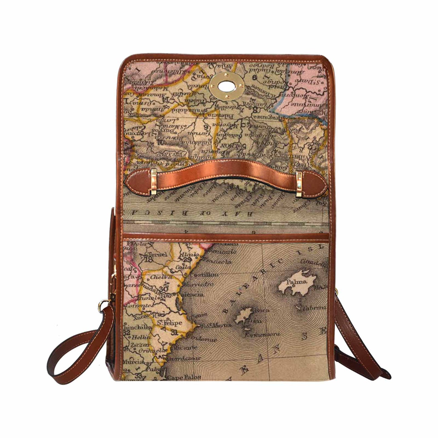 Antique Map Handbag, Model 1695341, Design 16