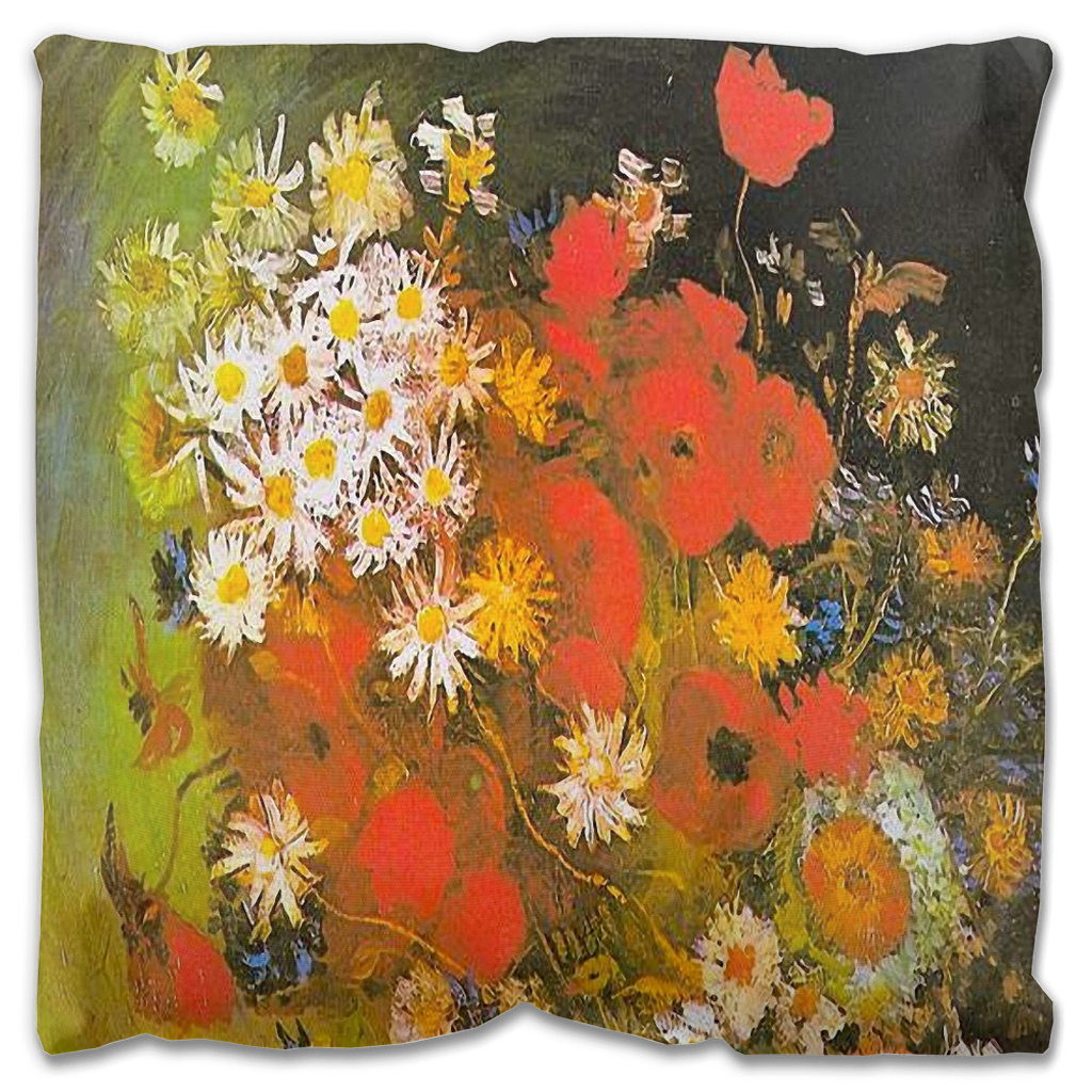 Vintage floral Outdoor Pillows, throw pillow, mildew resistance, various sizes, Design 60