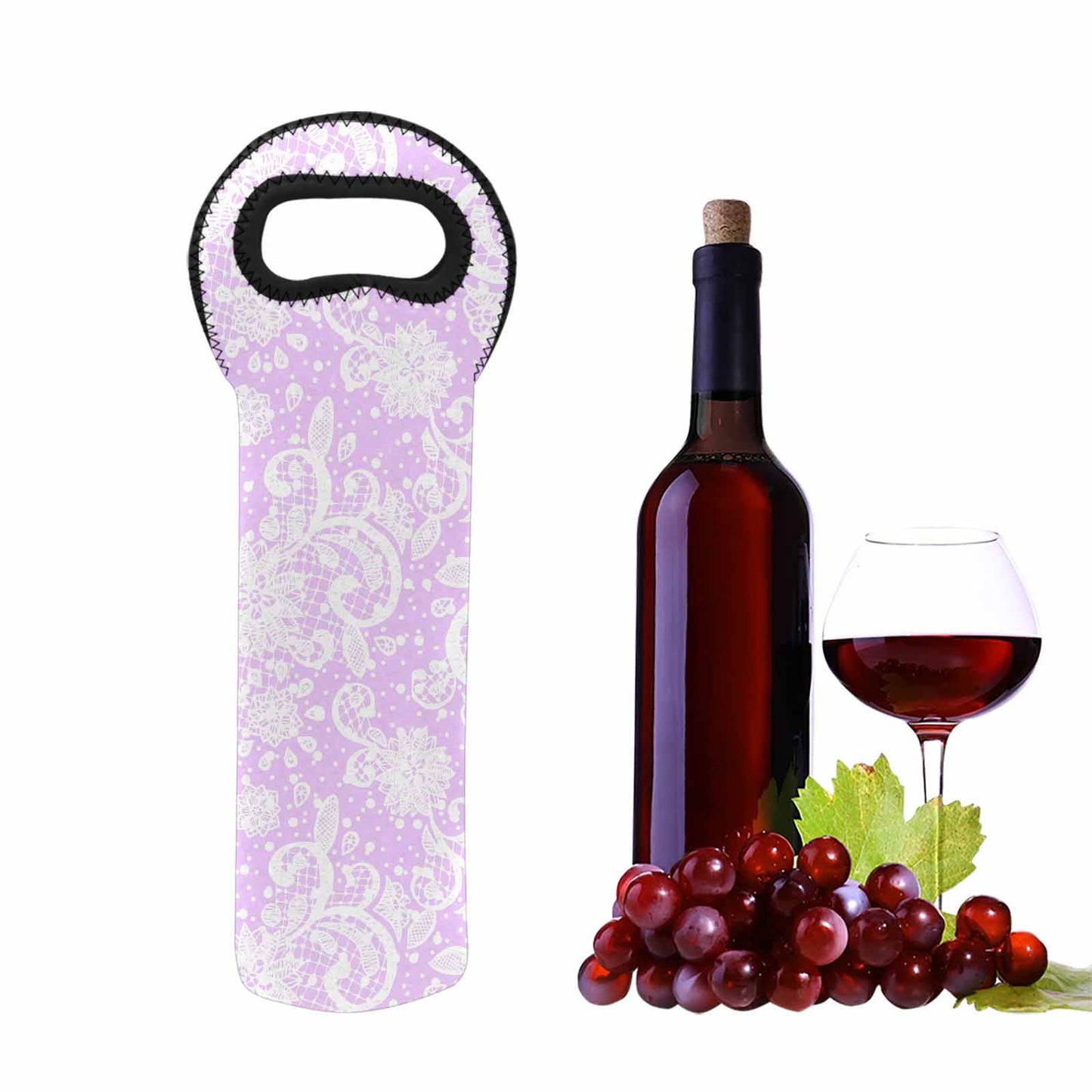 Victorian Lace 1 bottle wine bag, design 06