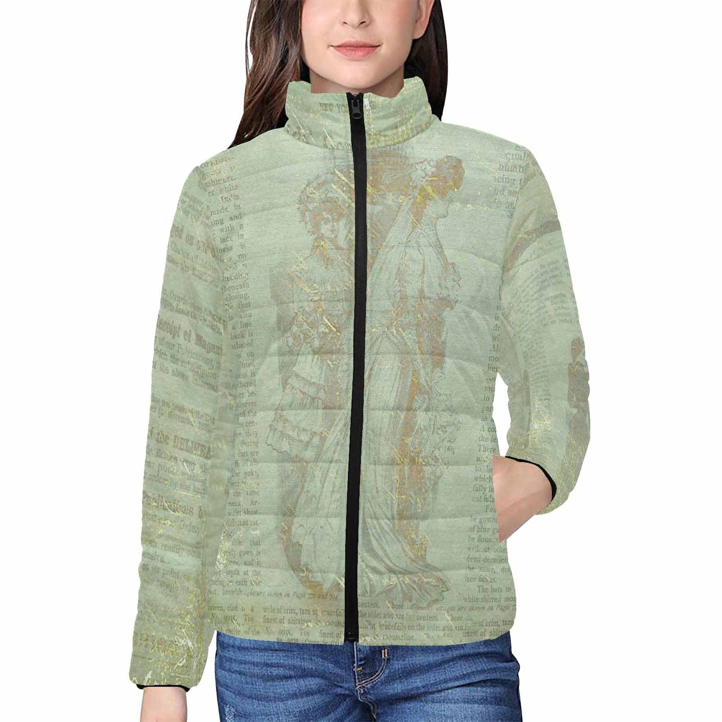 Antique general print quilted jacket, design 38