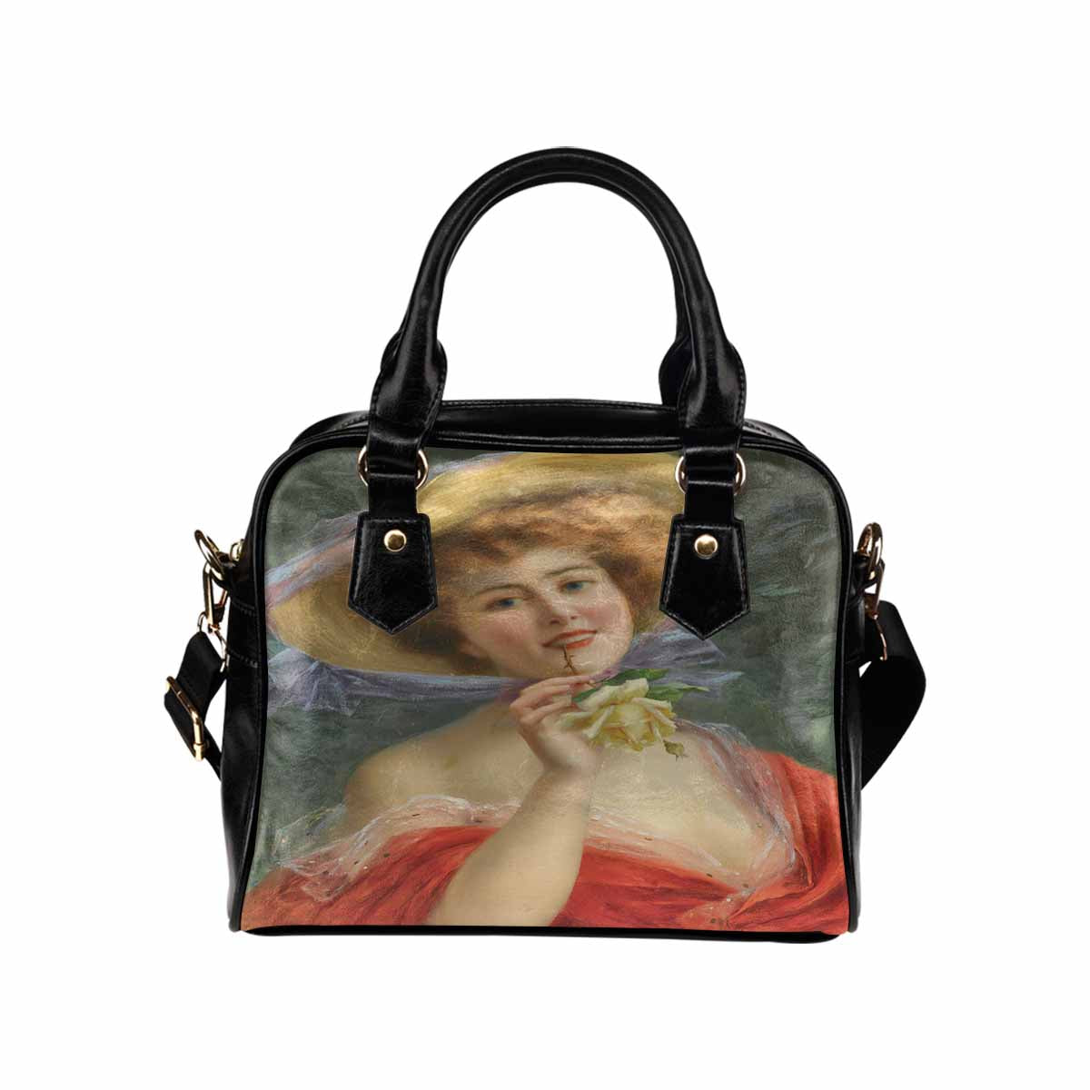 Victorian Lady design handbag, Mod 19163453, Young Girl with a Rose