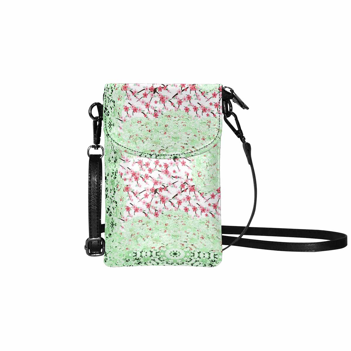 Victorian lace print cell phone purse, mobile purse, Design 10