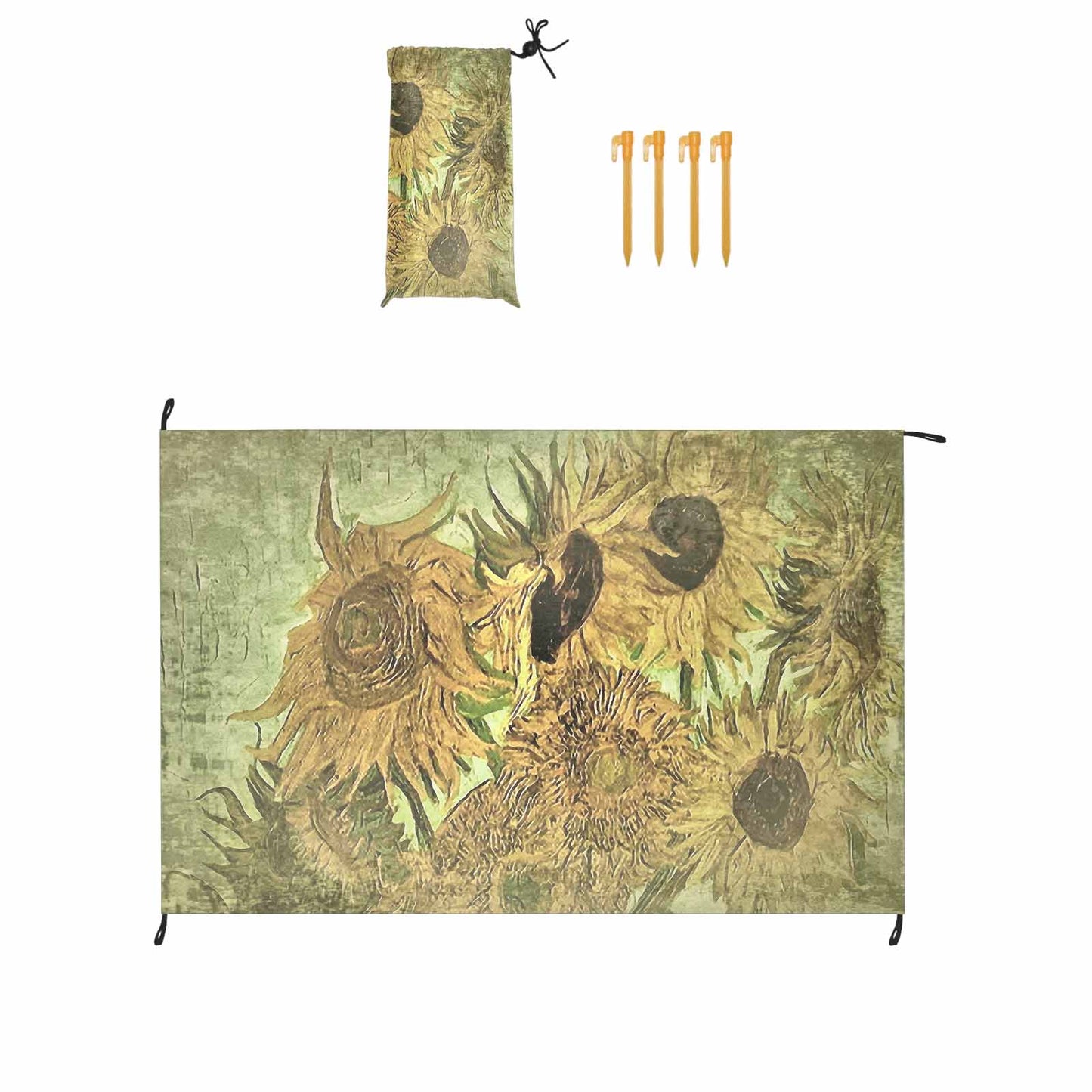 Vintage Floral waterproof picnic mat, 81 x 55in, Design 48x