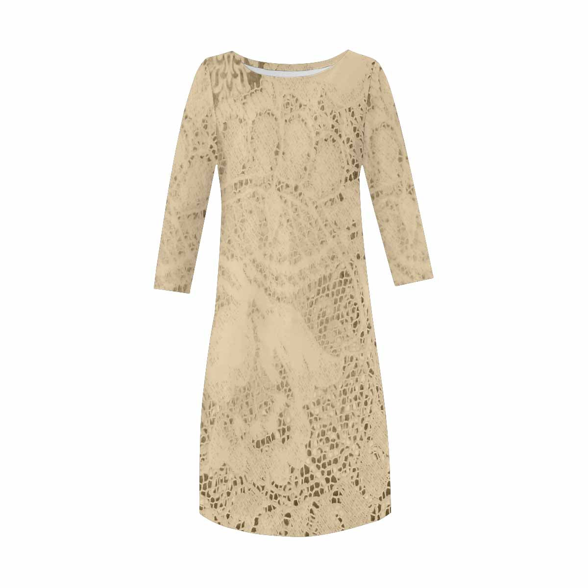 Victorian printed lace loose dress, Design 26