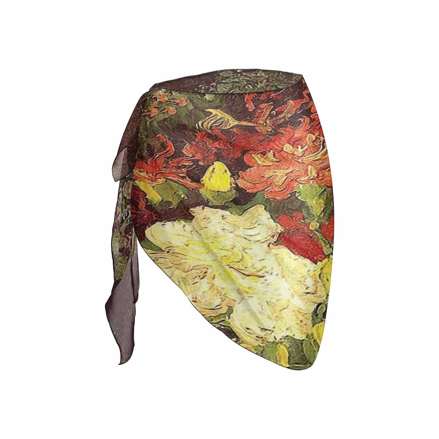 Vintage floral, beach sarong, beach coverup, swim wear, Design 33
