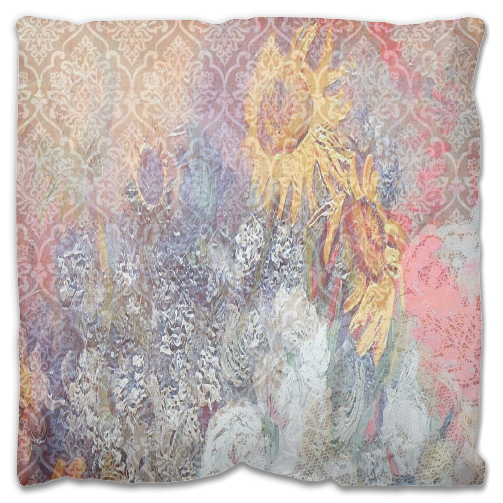 Vintage floral Outdoor Pillows, throw pillow, mildew resistance, various sizes, Design 54x