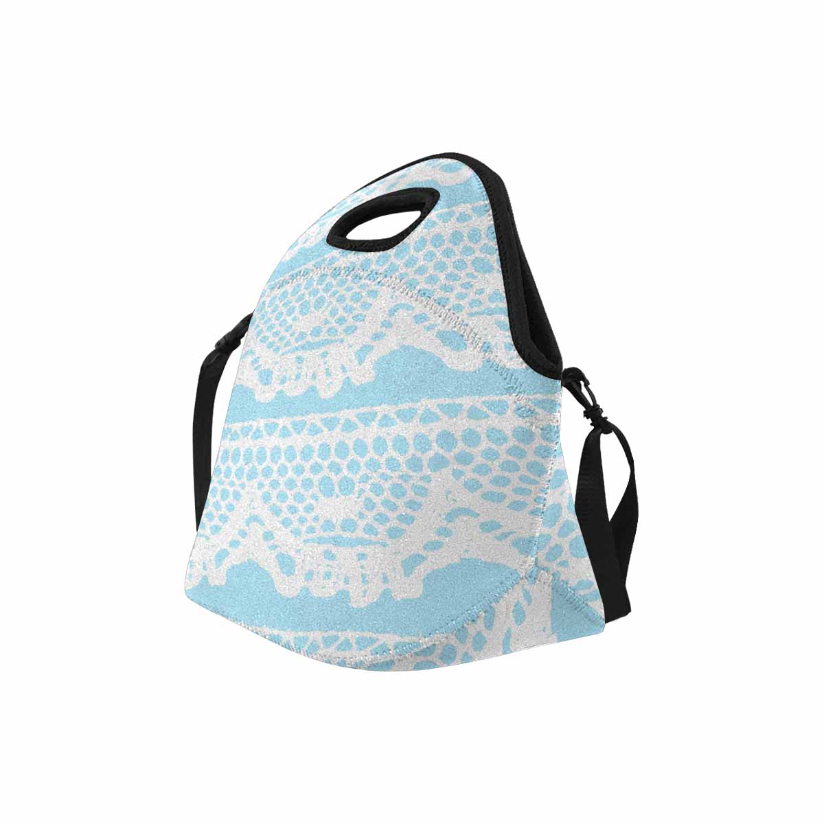 Victorian lace print insulated lunch bag, design 08