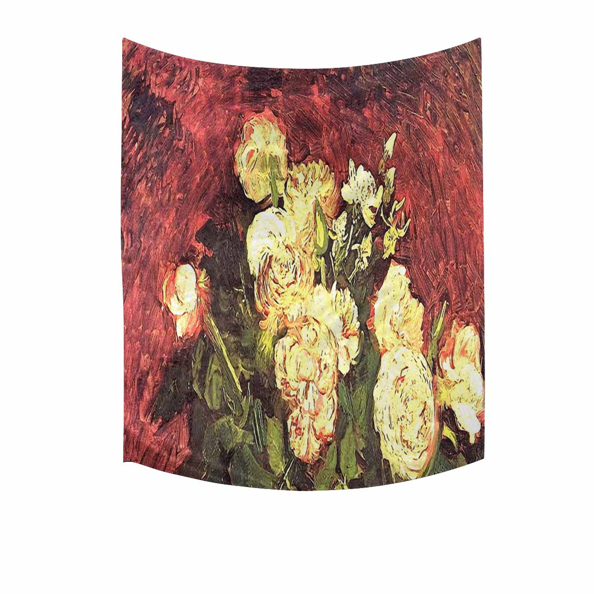 Vintage floral TAPESTRY, MEDIUM 51 in X 60 in, Design 27 C26