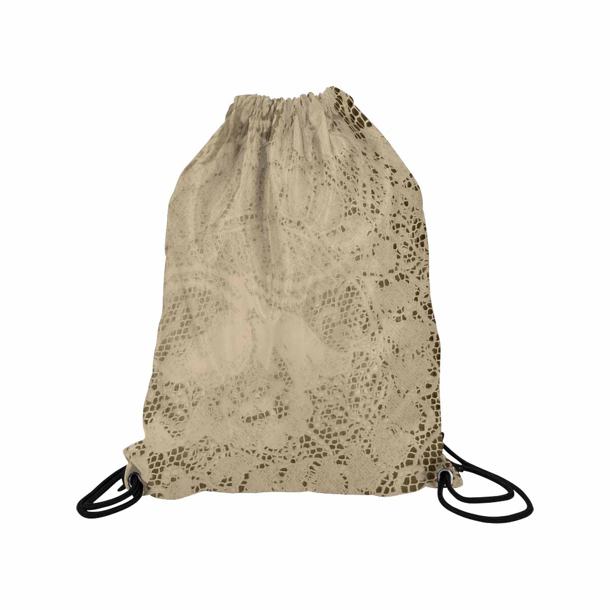 Victorian lace print, DRAWSTRING BAG, MEDIUM, design 26