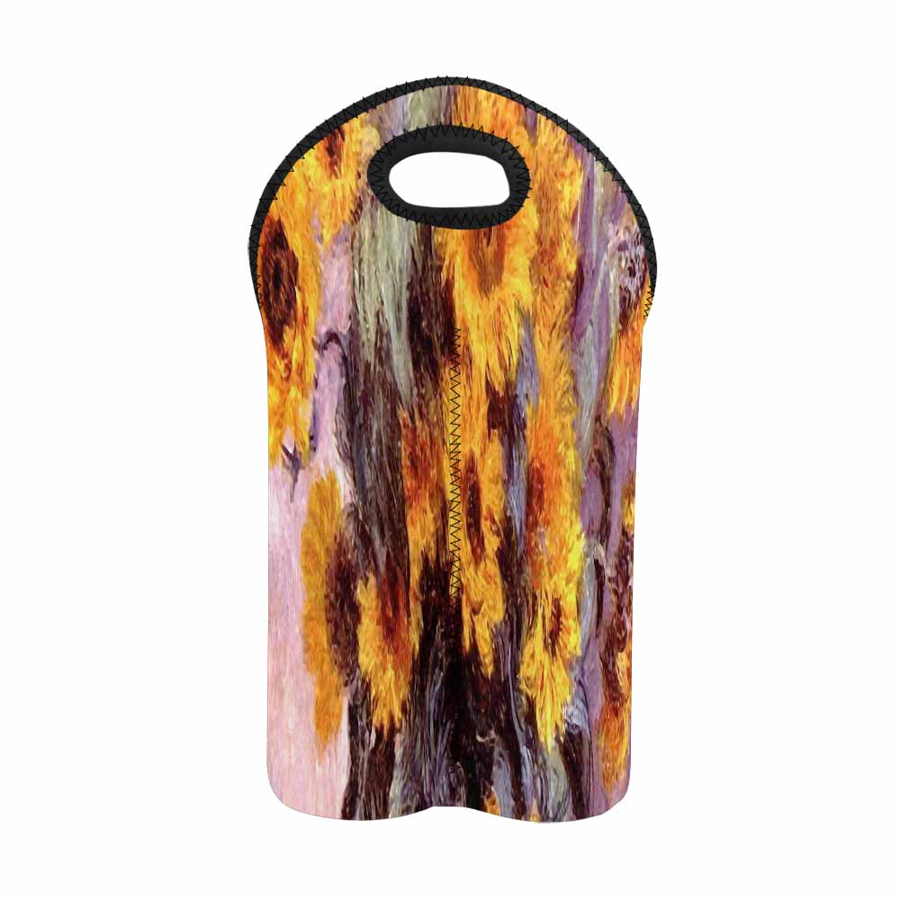 Vintage floral 2 bottle wine bag, Design 49