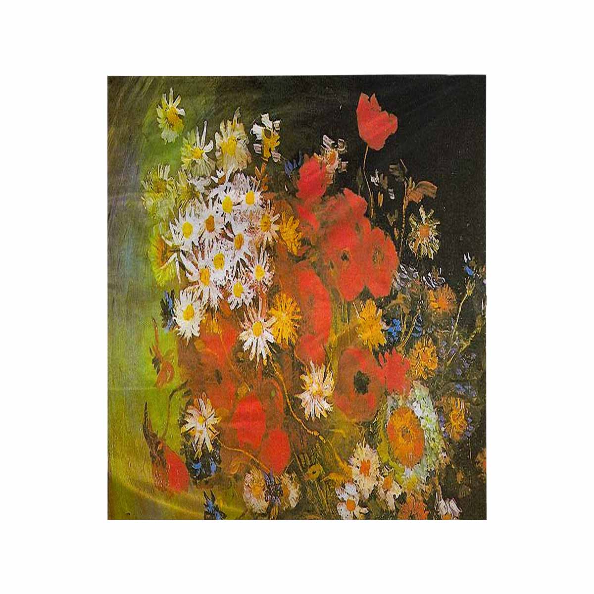 Vintage floral TAPESTRY, MEDIUM 51 in X 60 in, Design 60 C26