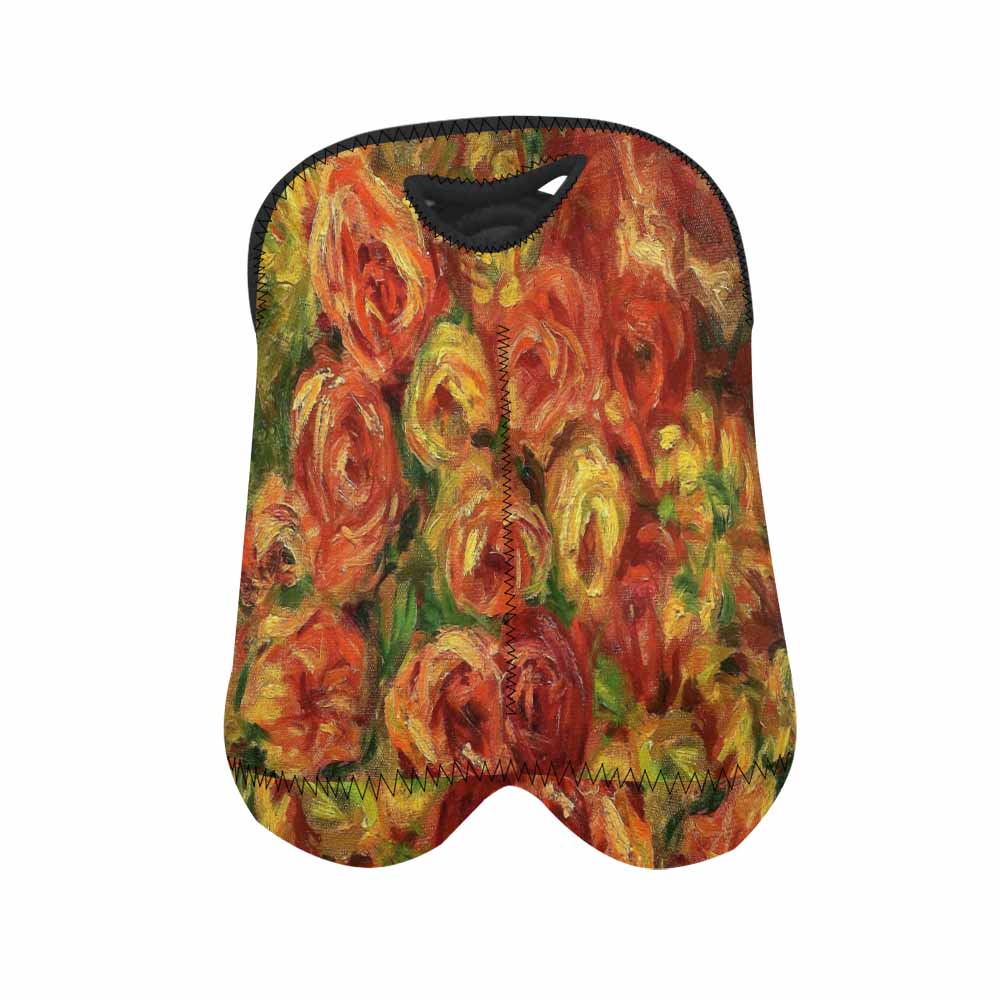Vintage floral 2 bottle wine bag, Design 18