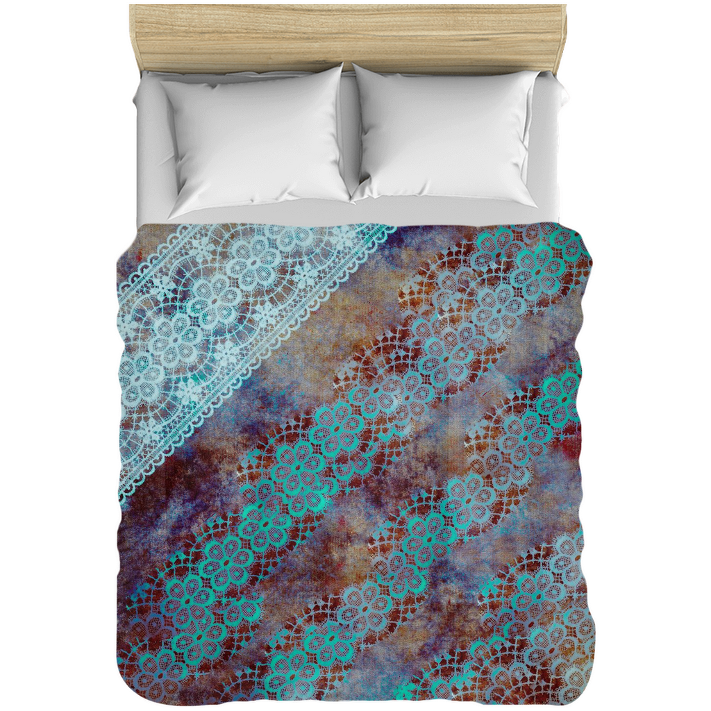 Vintage lace comforter, twin, twin XL, queen or king, Design 37