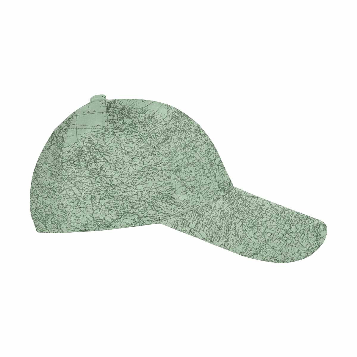 Antique Map design dad cap, trucker hat, Design 52