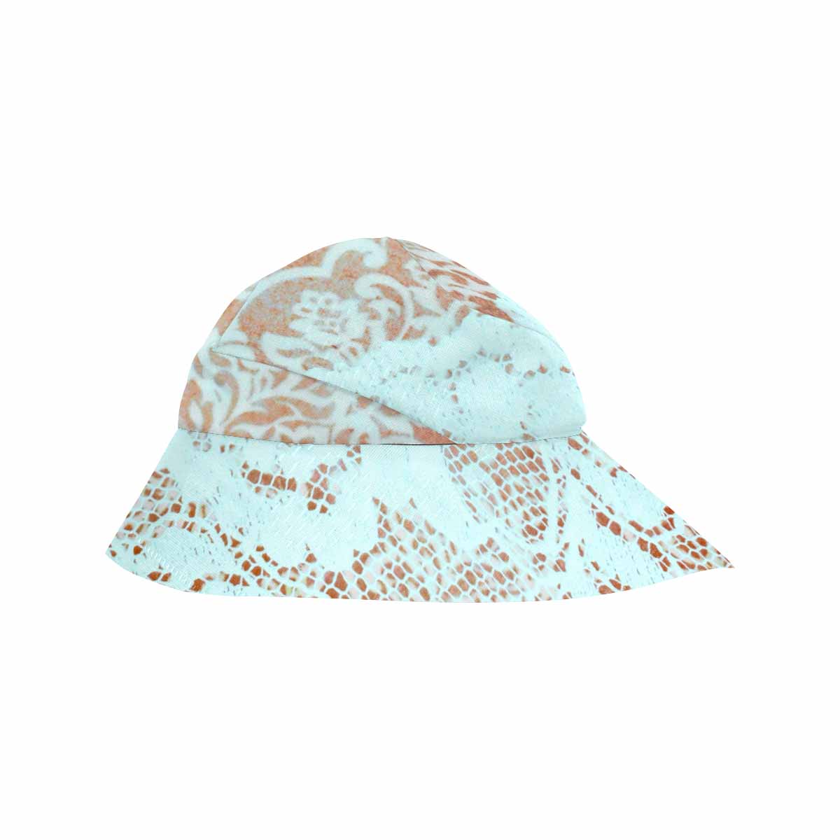 Victorian lace print, wide brim sunvisor Hat, outdoors hat, design 23