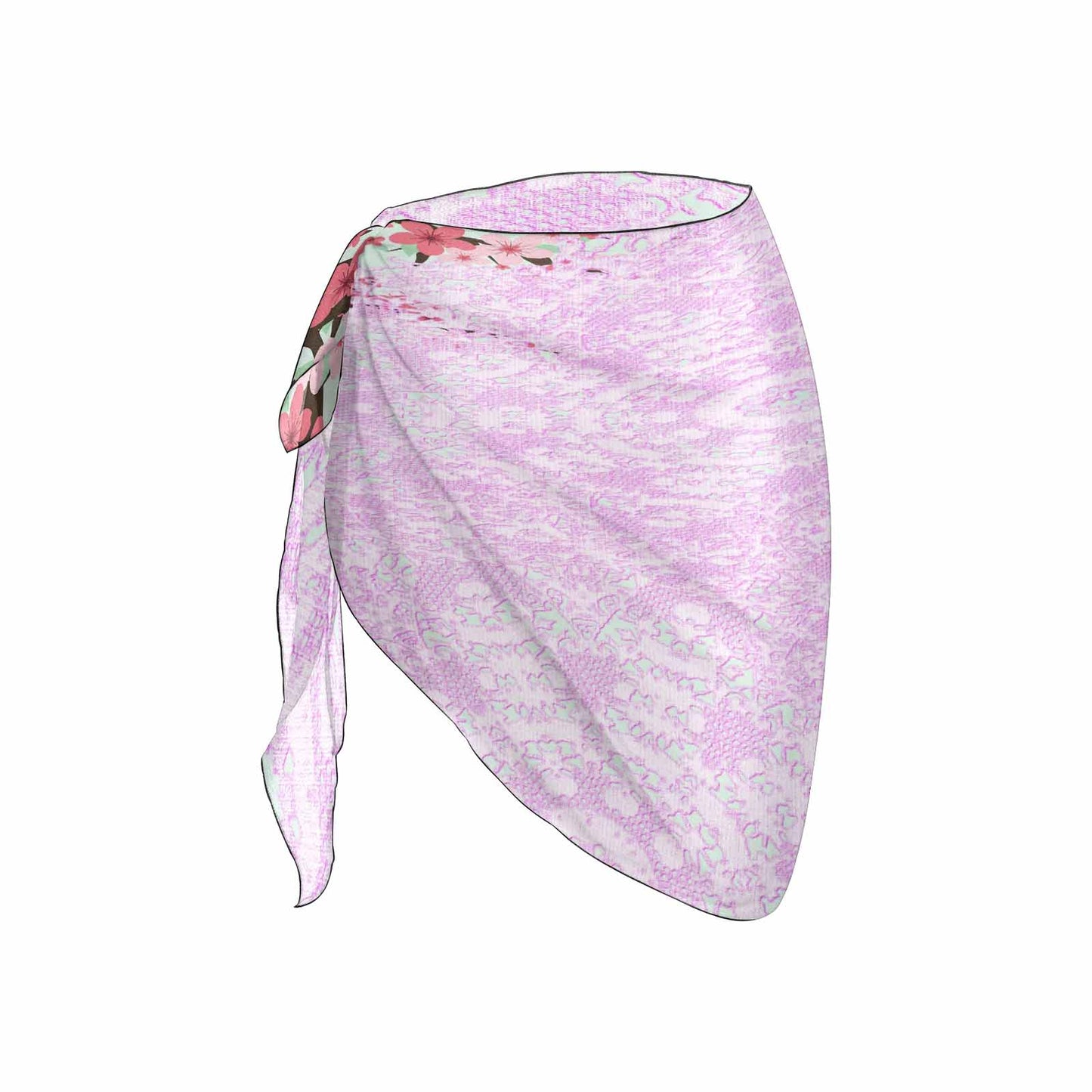 Beach Sarong, cover up, Printed Lace, Victorian lace design 09