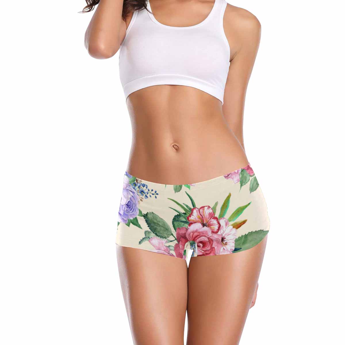 Floral 2, boyshorts, daisy dukes, pum pum shorts, panties, design 60