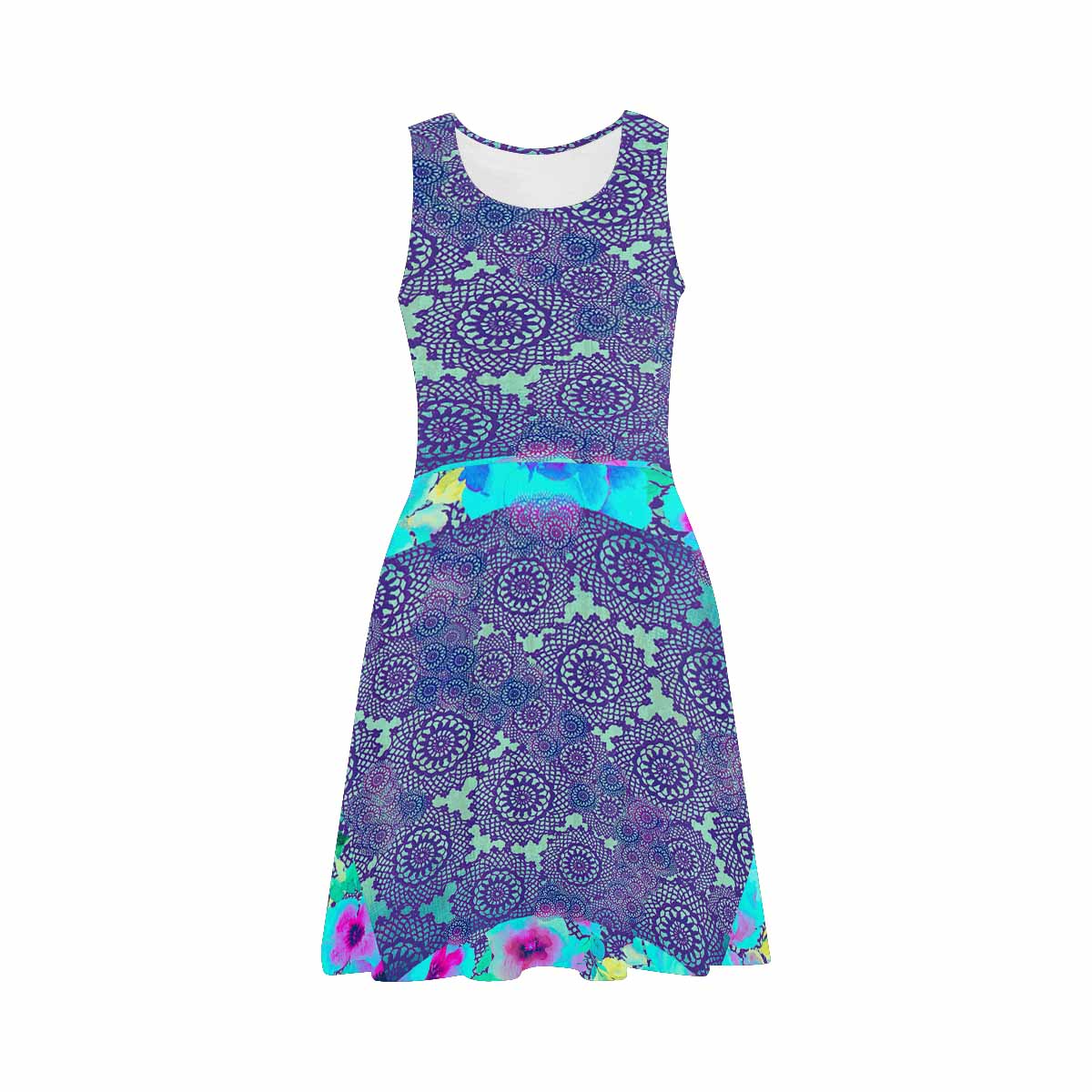 Victorian printed lace summer dress, Design 14