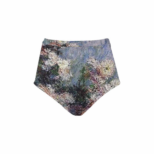 Vintage floral High waist bikini bottom, Design 44