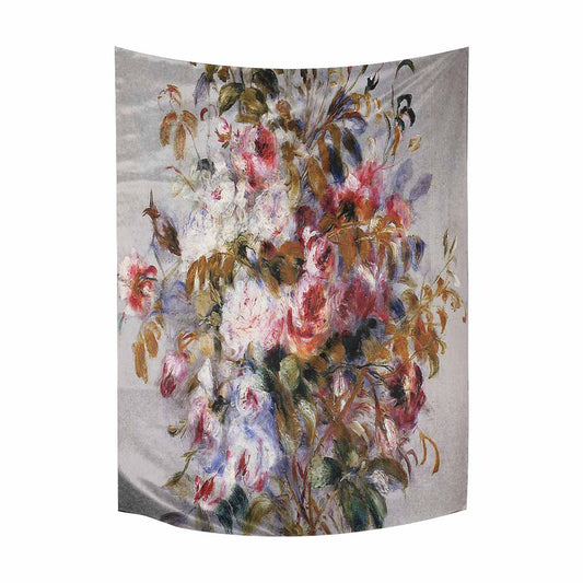 Vintage floral TAPESTRY, LARGE 60 x 80 in, Vertical, Design 12