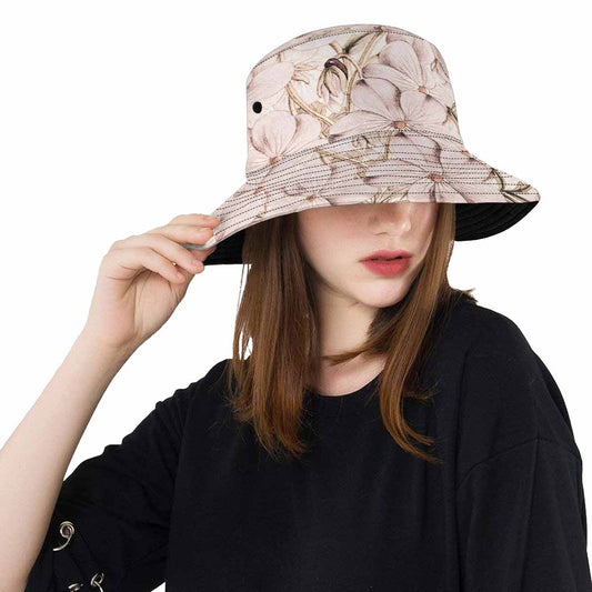 Vintage floral unisex bucket boonie Hat, outdoors hat, Design 13x   Unisex Bucket Boonie Hat