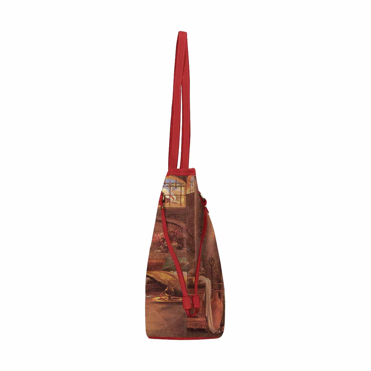 Victorian Lady Design Handbag, Model 1695361, The Secret Message, RED TRIM