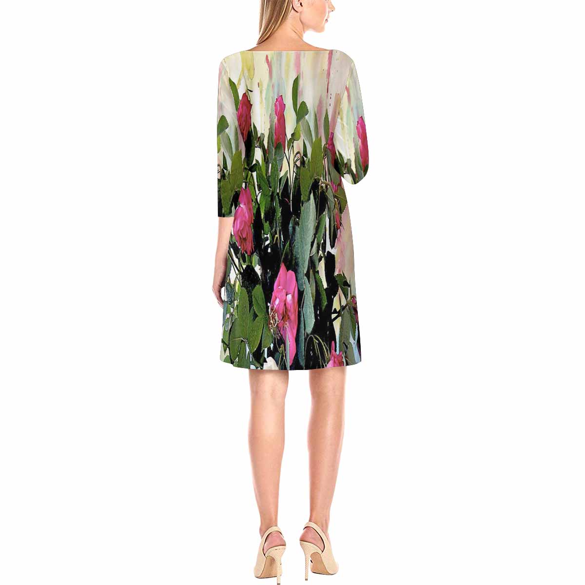 Vintage floral loose dress, model D29532 Design 22