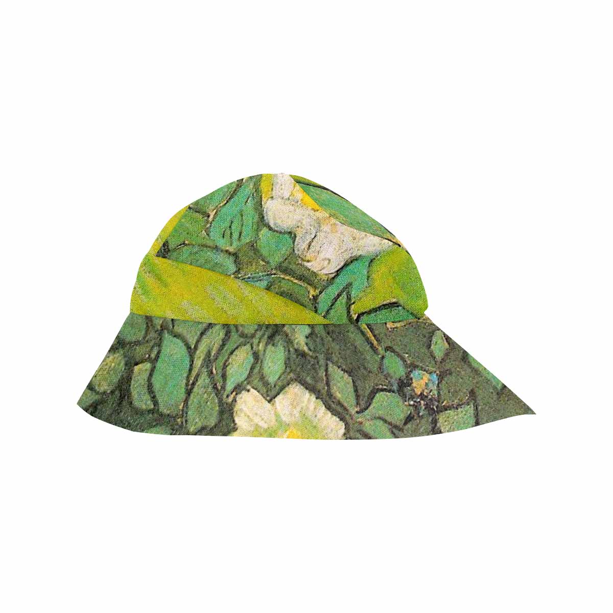 Vintage floral wide brim sunvisor Hat, outdoors hat, Design 01
