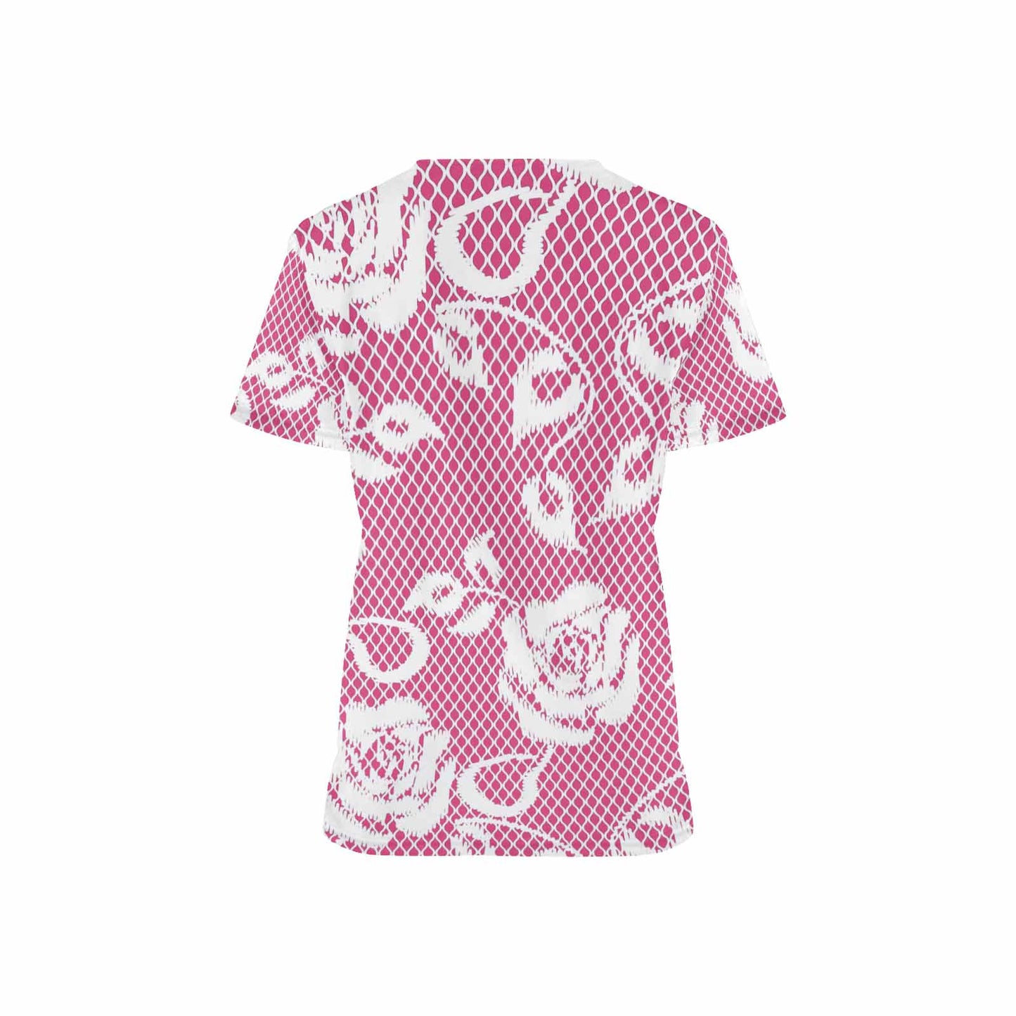 Victorian lace print professional scrubs, nurses scrub, unisex, design 17