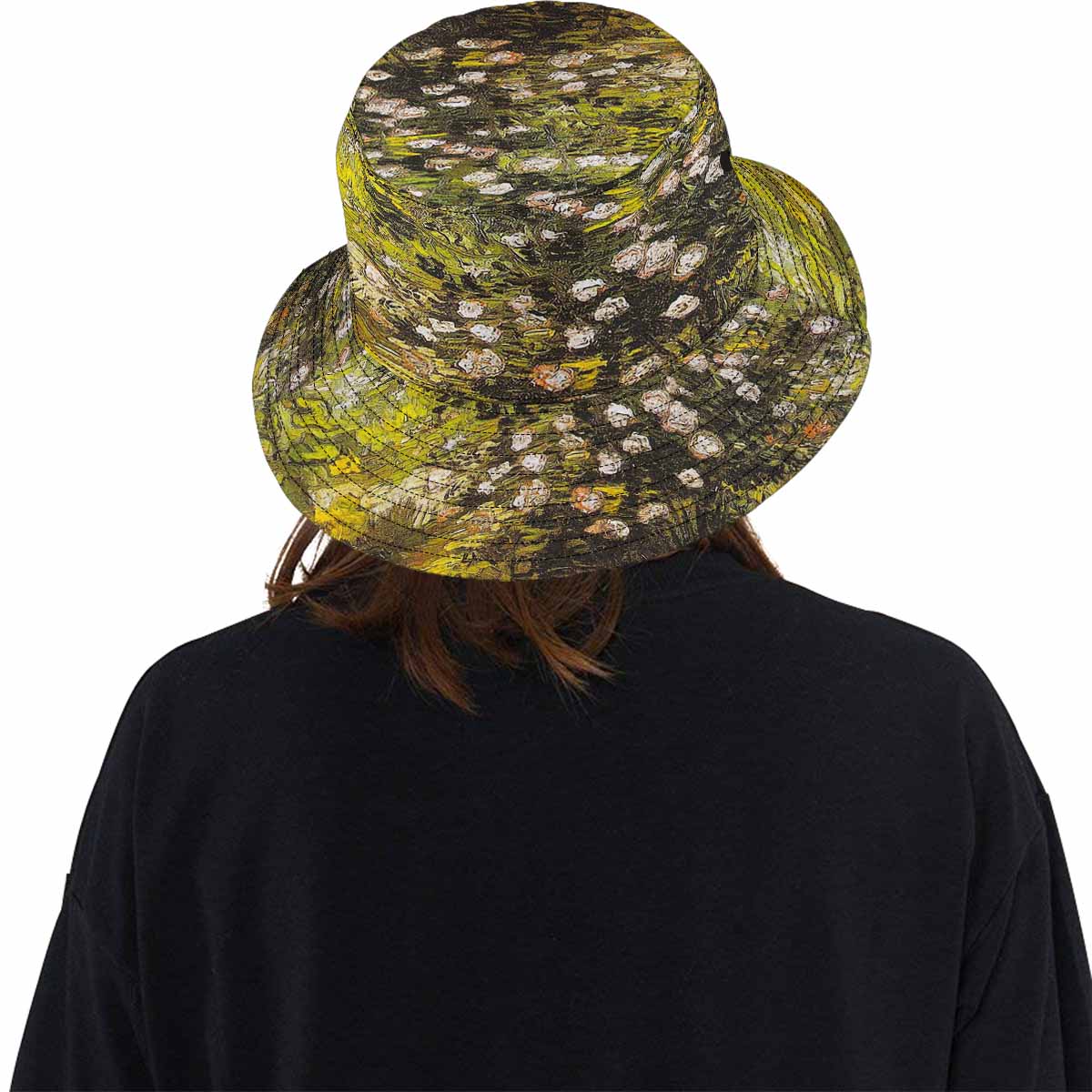 Vintage floral unisex bucket boonie Hat, outdoors hat, Design 05