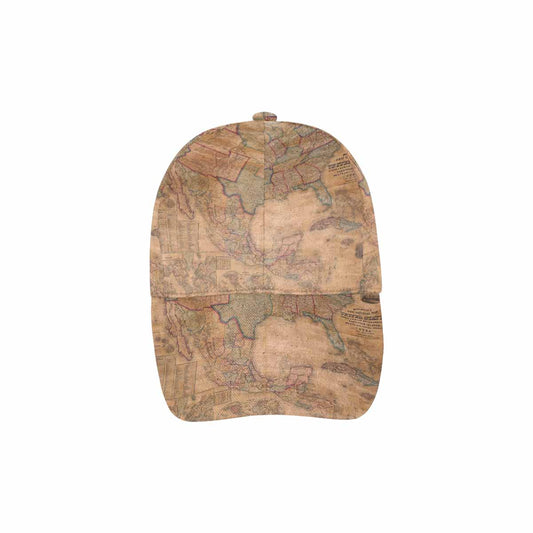 Antique Map design dad cap, trucker hat, Design 28