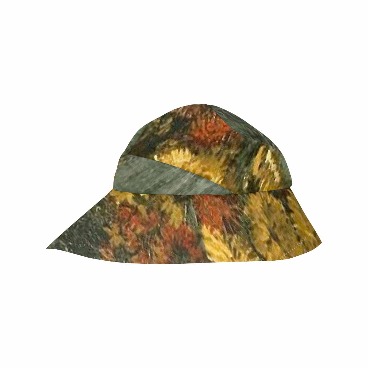 Vintage floral wide brim sunvisor Hat, outdoors hat, Design 28