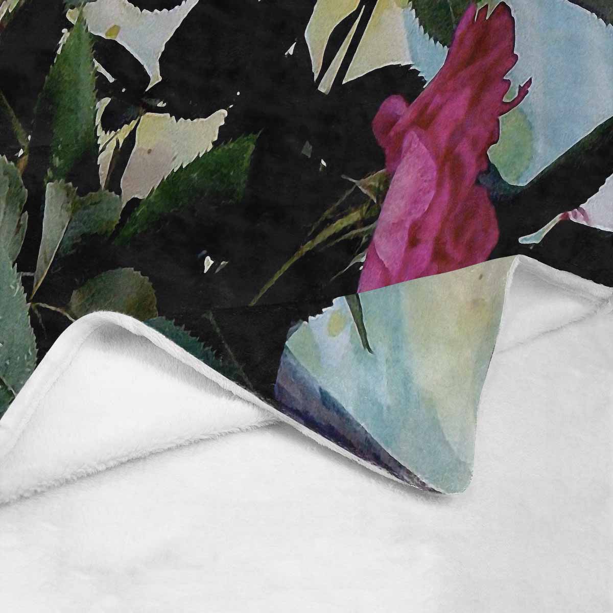 Vintage Floral BLANKET, LARGE 60 in x 80 in, Design 21 C50