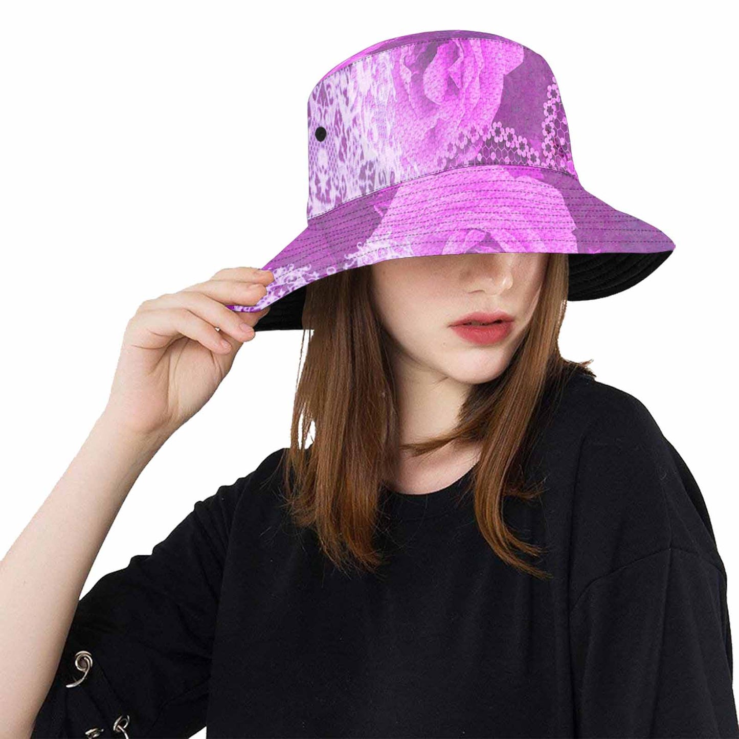 Victorian lace Bucket Hat, outdoors hat, design 03