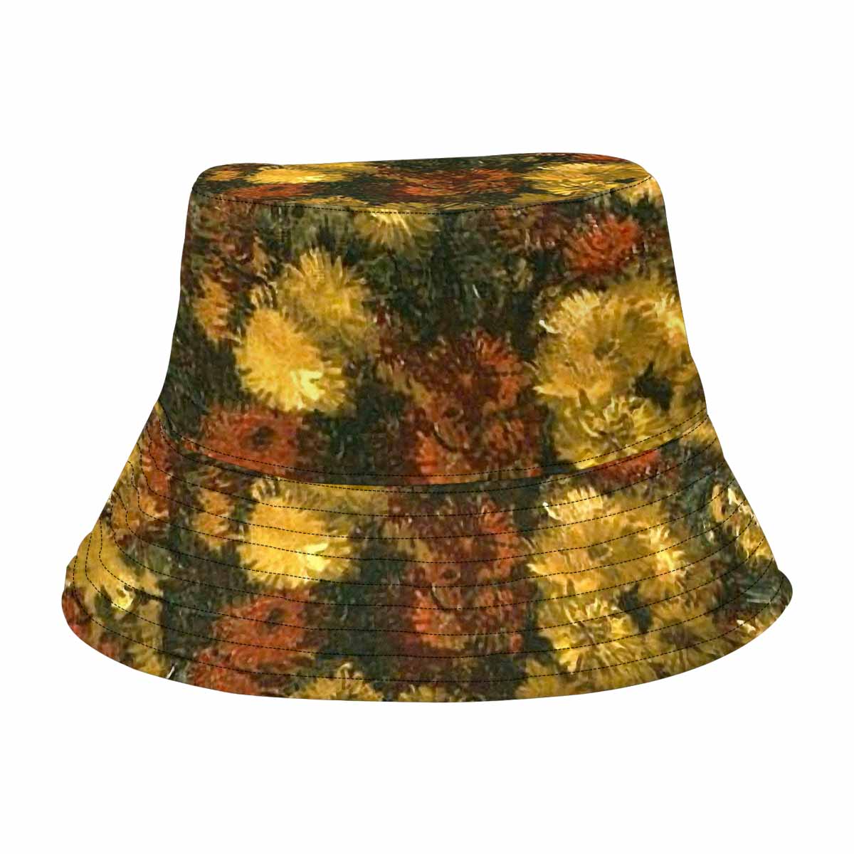 Vintage floral unisex bucket boonie Hat, outdoors hat, Design 28