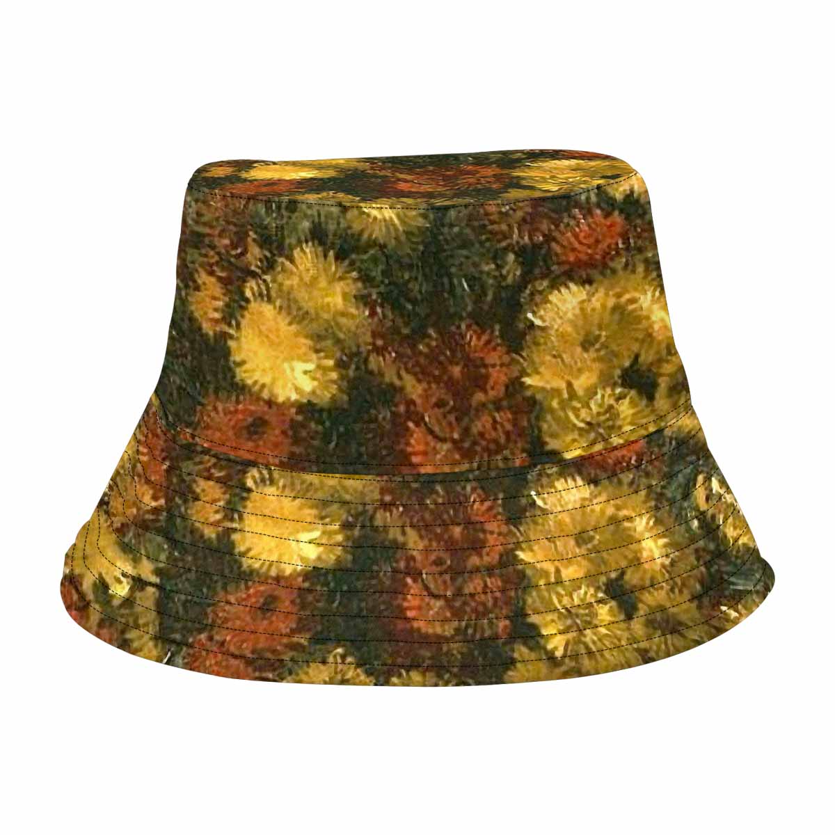 Vintage floral unisex bucket boonie Hat, outdoors hat, Design 28
