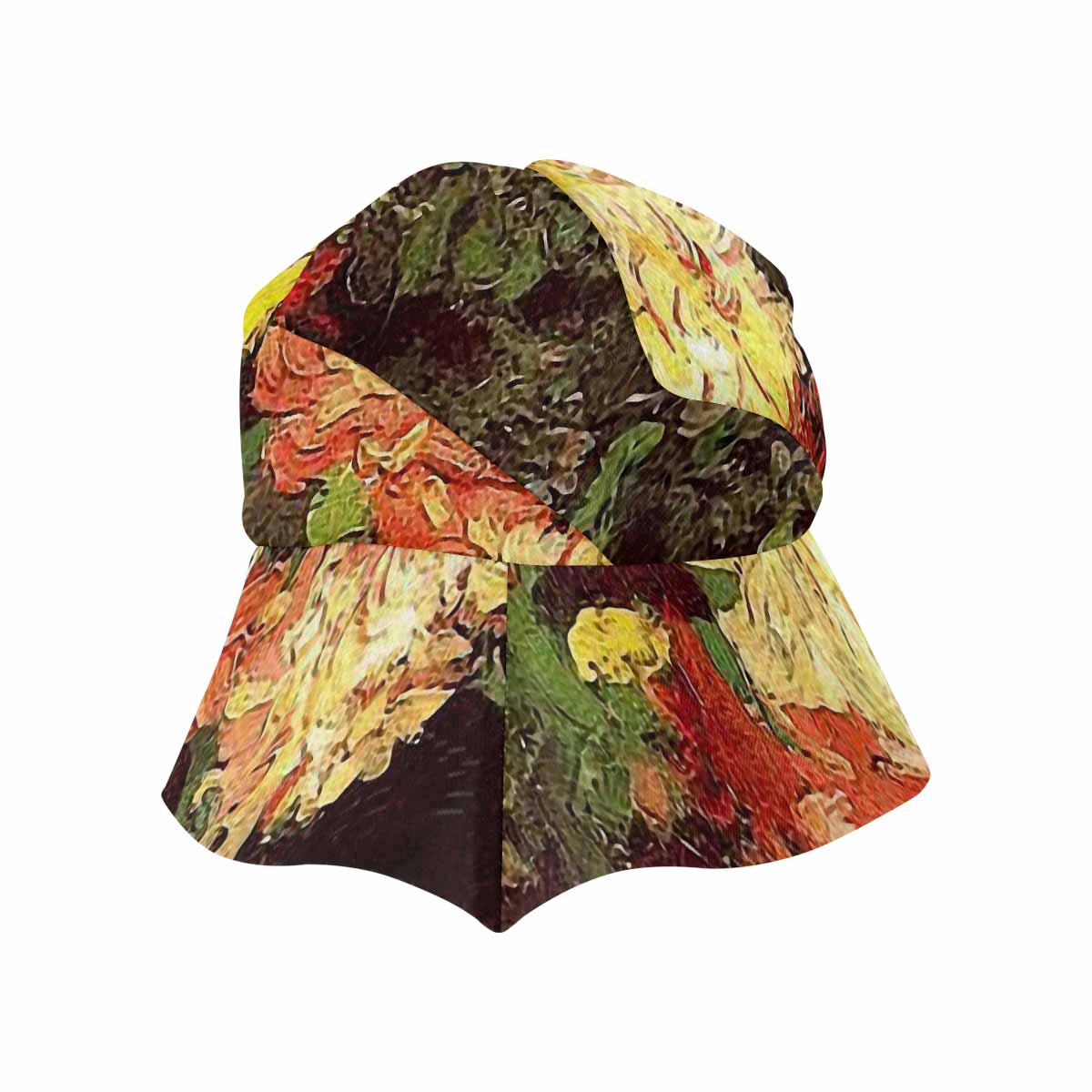Vintage floral wide brim sunvisor Hat, outdoors hat, Design 33