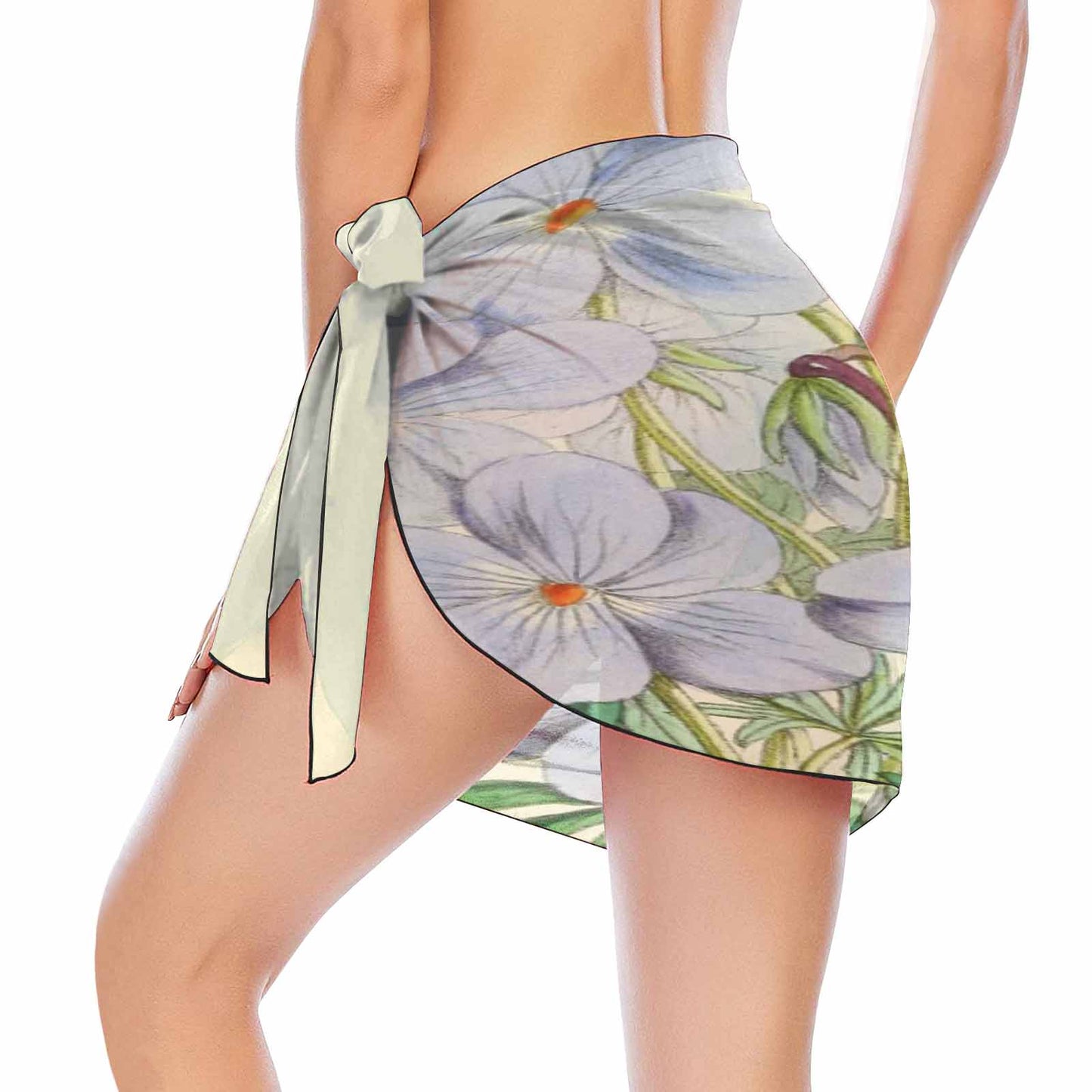 Vintage floral, beach sarong, beach coverup, swim wear, Design 13
