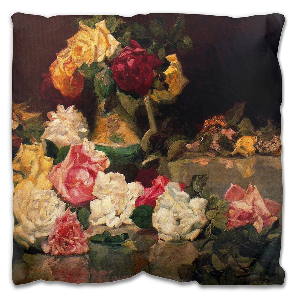 Vintage floral Outdoor Pillows, throw pillow, mildew resistance, various sizes, Design 37