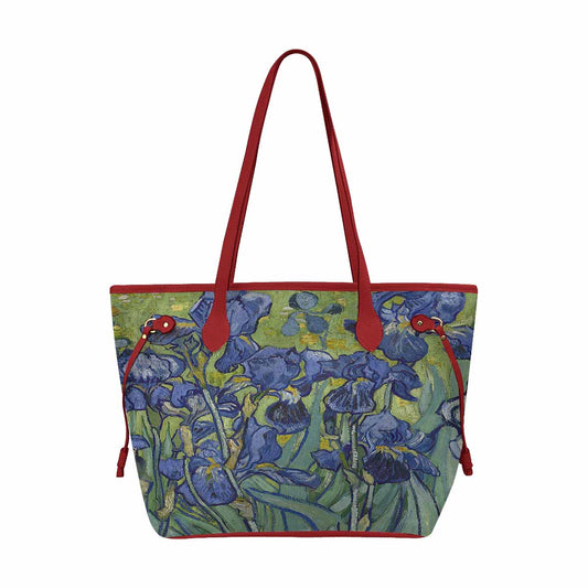 Vintage Floral Handbag, Classic Handbag, Mod 169536 Design 40, RED TRIM