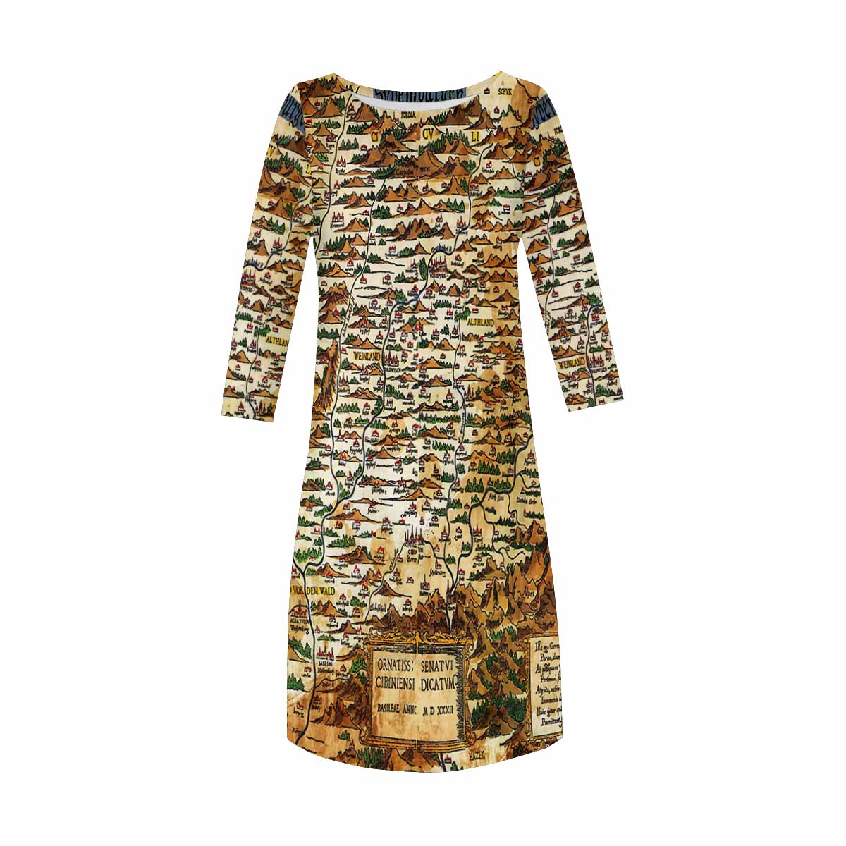 Antique Map loose dress, MODEL 29532, design 43
