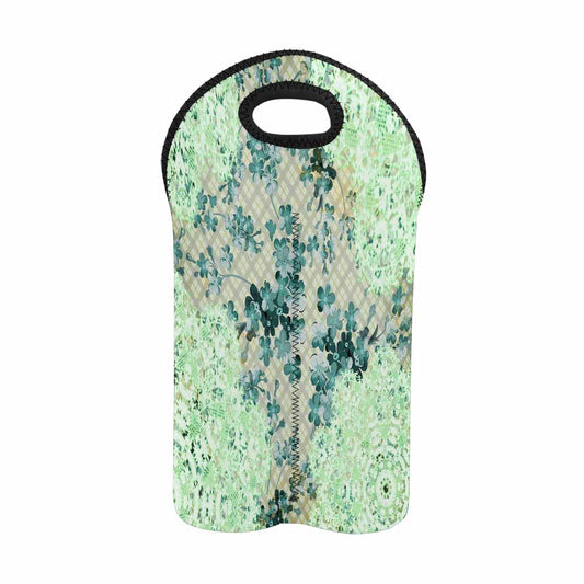 2 Bottle Victorian lace print wine bag, Design 53