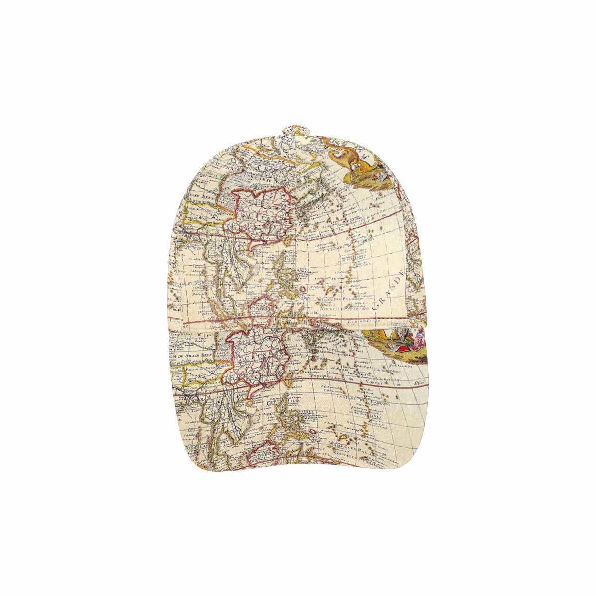 Antique Map design dad cap, trucker hat, Design 10