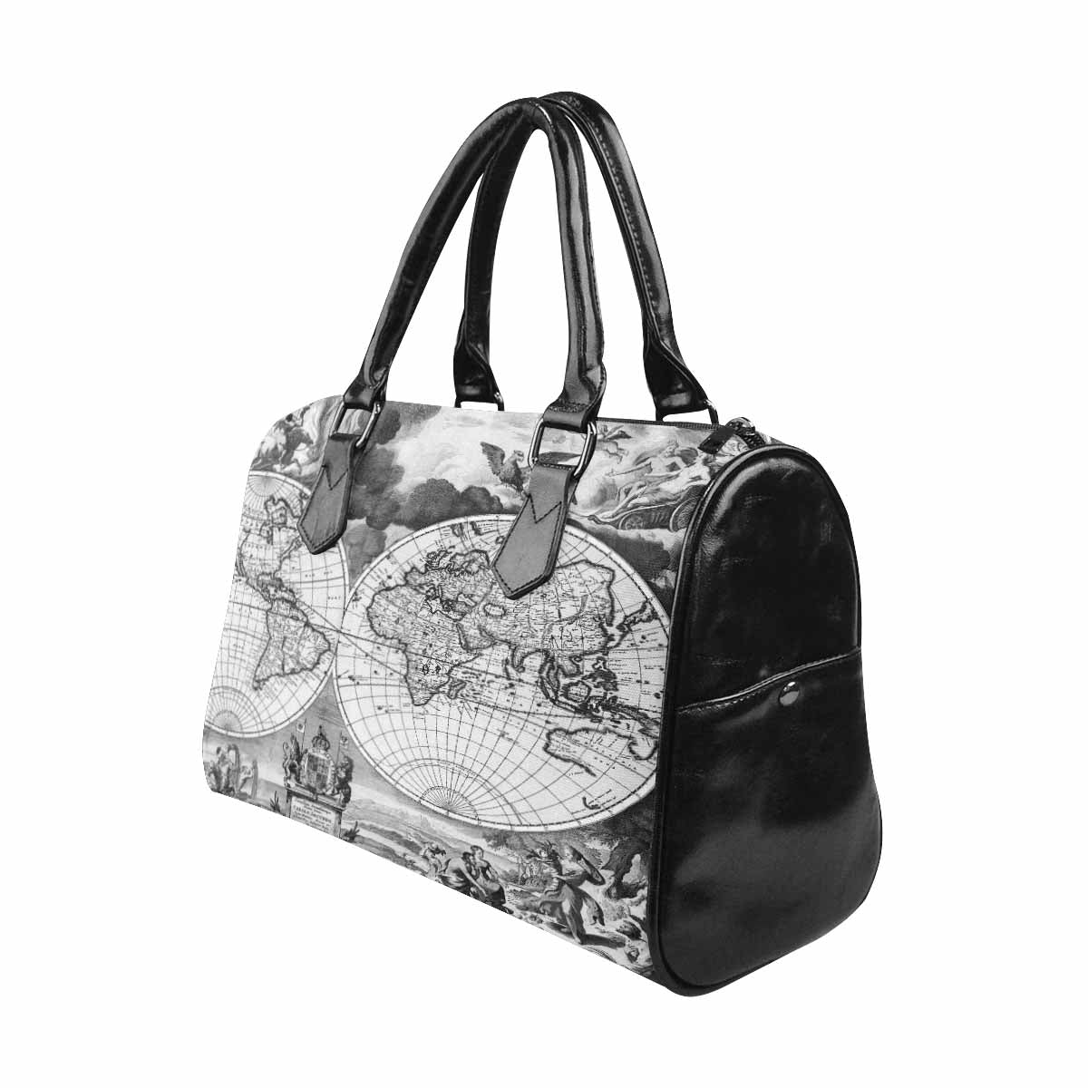 Antique Map design Boston handbag, Model 1695321, Design 17