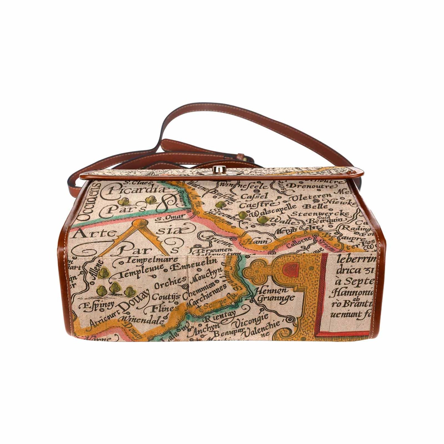 Antique Map Handbag, Model 1695341, Design 12